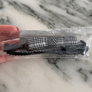 Petco Chester Black Gray White Houndstooth Bowtie Adjustable Dog Collar Medium